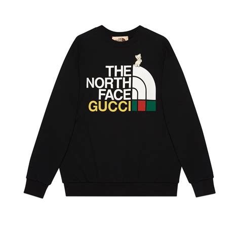 the north face gucci sweatshirt black|north face x gucci outlet.